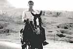 riding near the Pyramids of Giza